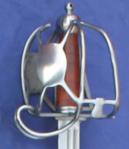 17th C basket hilt . Polished hilt